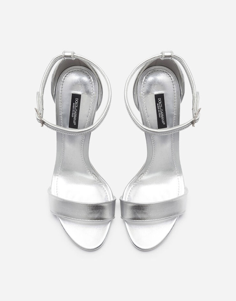Nappa mordore sandals with baroque DG heel 4