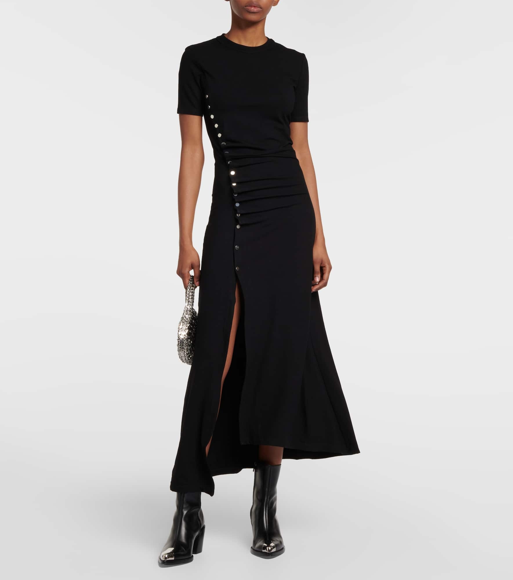 Pleated jersey maxi dress - 2