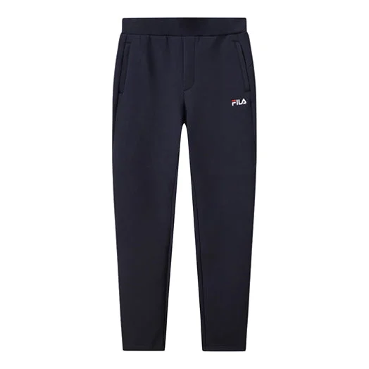 FILA Straight Casual Pants Stay Warm Sports Knit Long Pants Blue F11M118617F-NV - 1