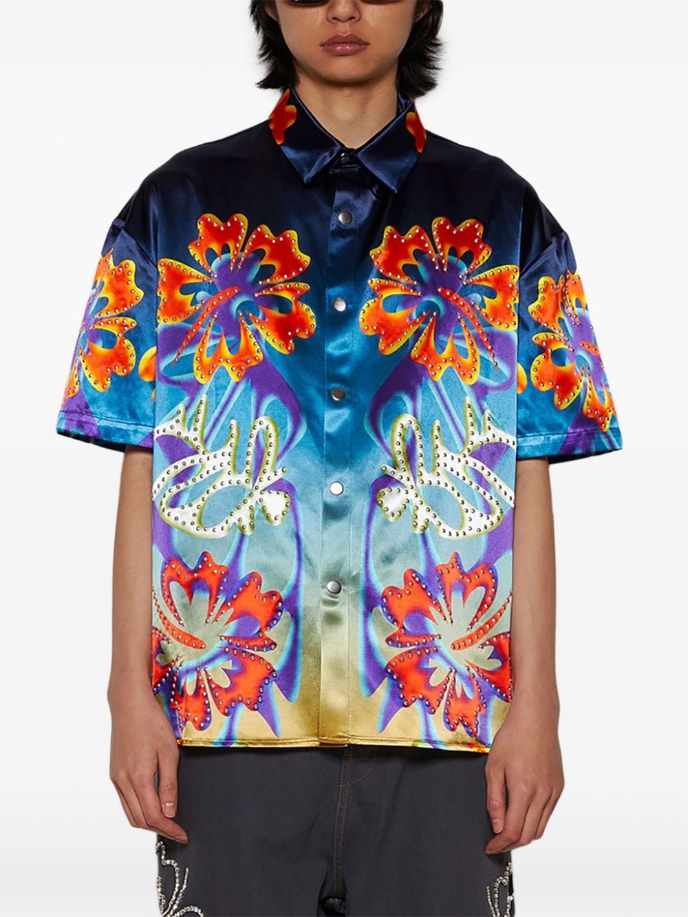 Hibiscus floral-print shirt - 3