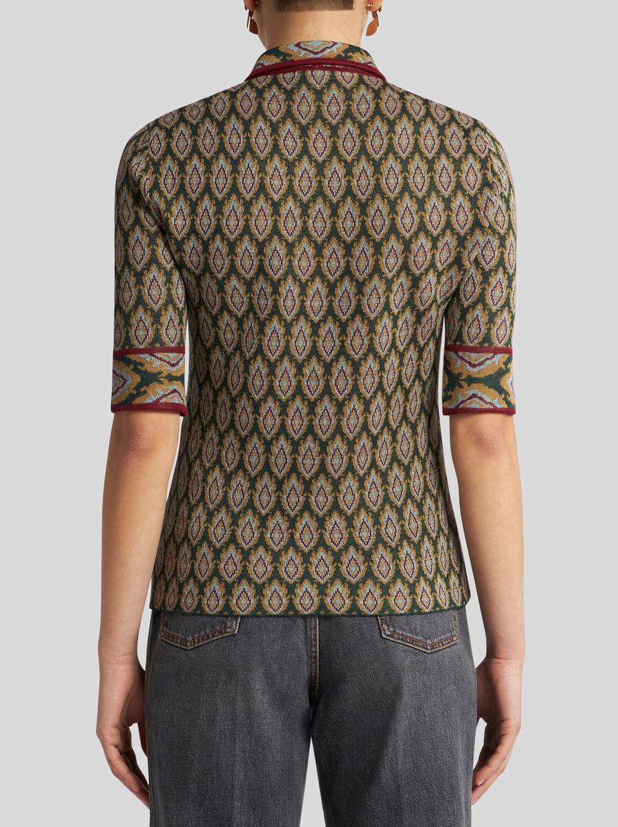 KNIT JACQUARD POLO SHIRT - 5