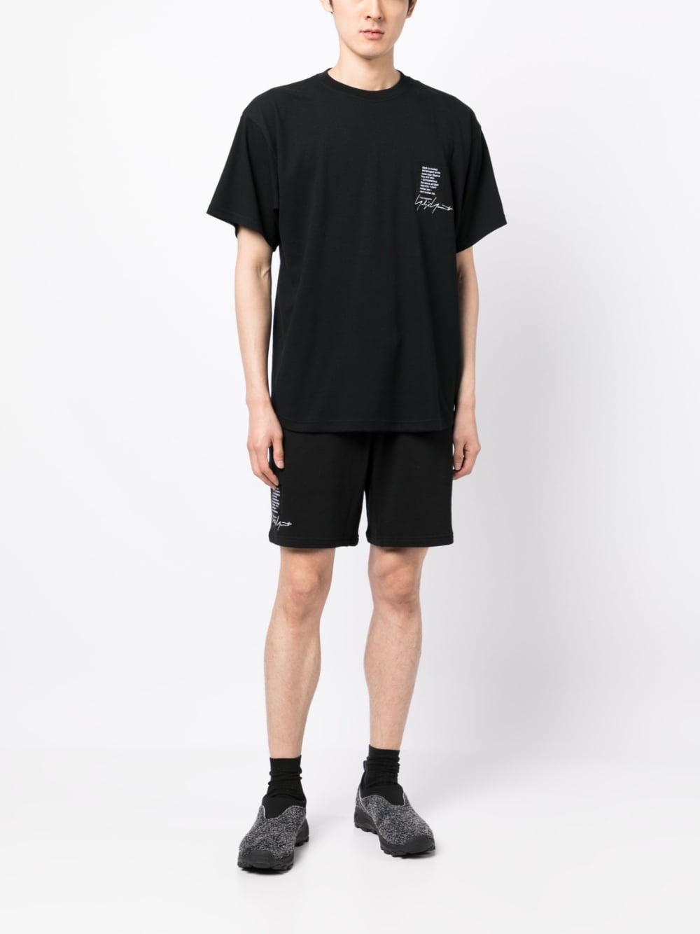 logo-print cotton shorts - 2