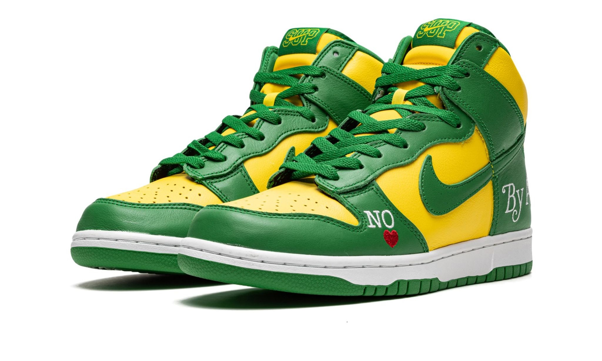 SB Dunk High "Supreme - By Any Means - Green/Yellow" - 2