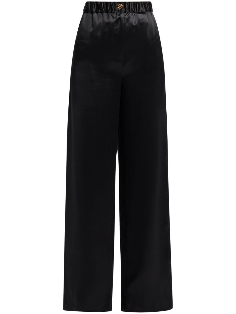 wide-leg silk trousers - 1