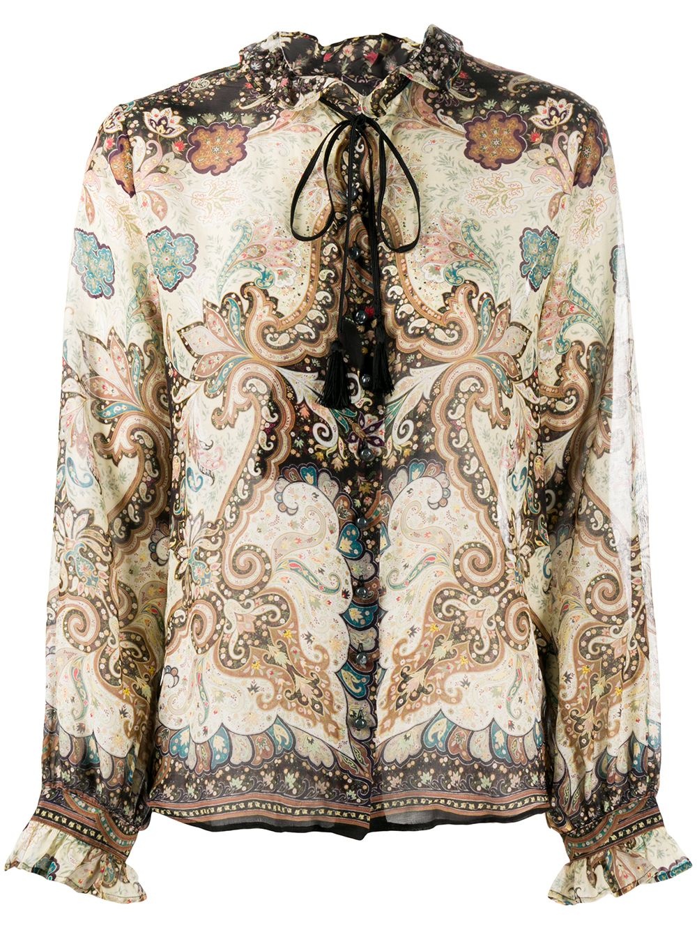 paisley print blouse - 1