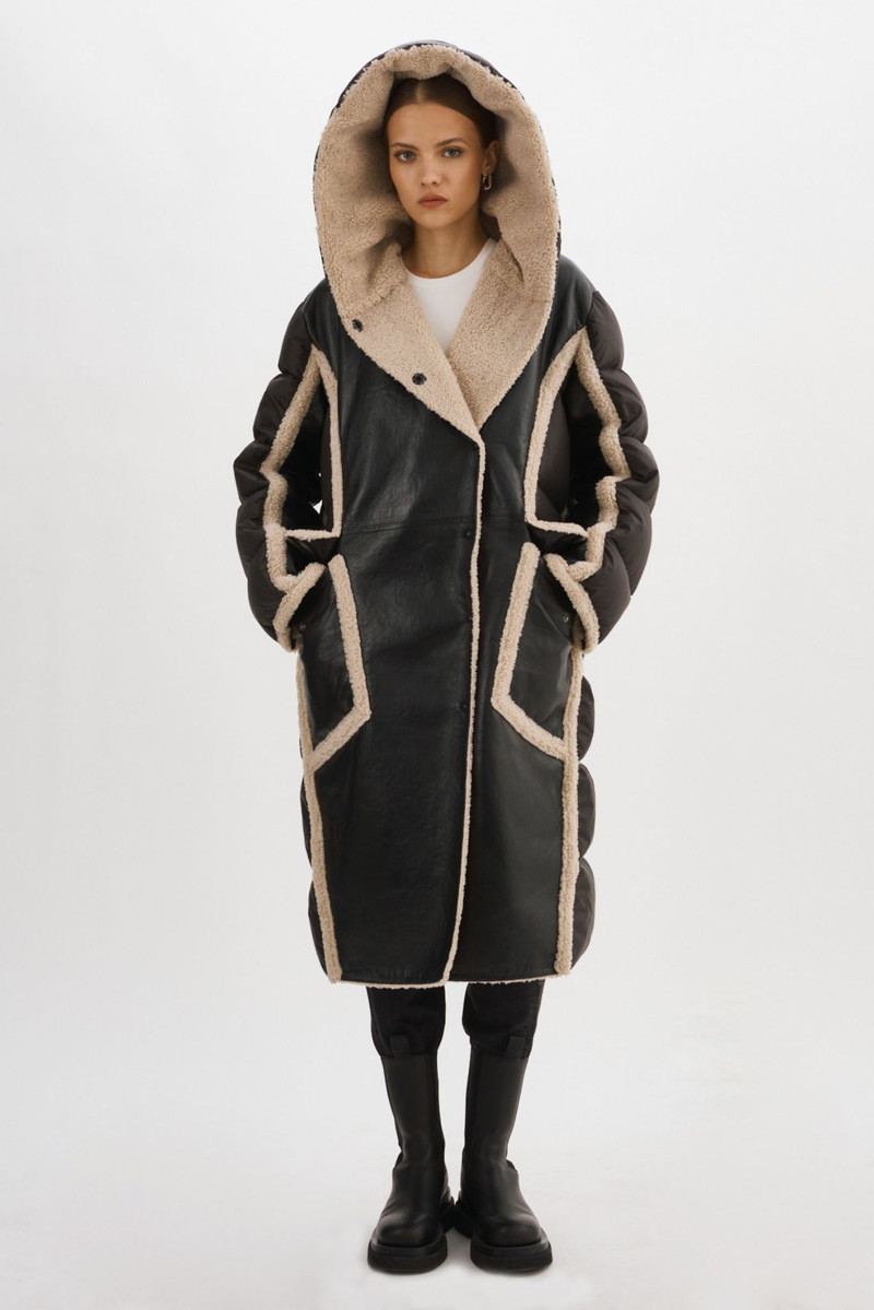 REXANA | Mixed Media Puffer Coat 6