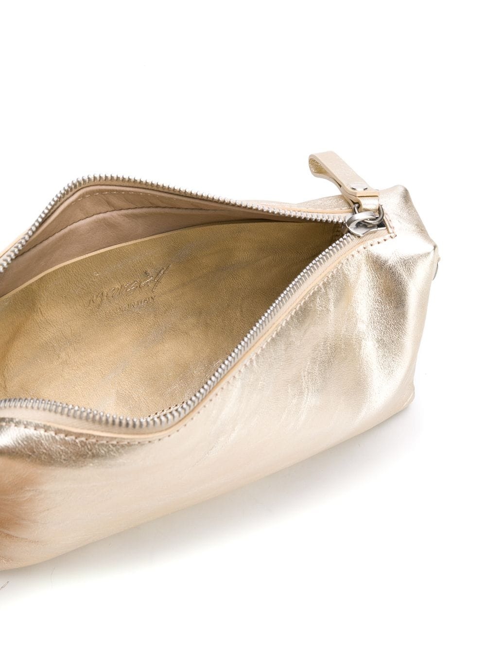 metallic leather clutch - 5