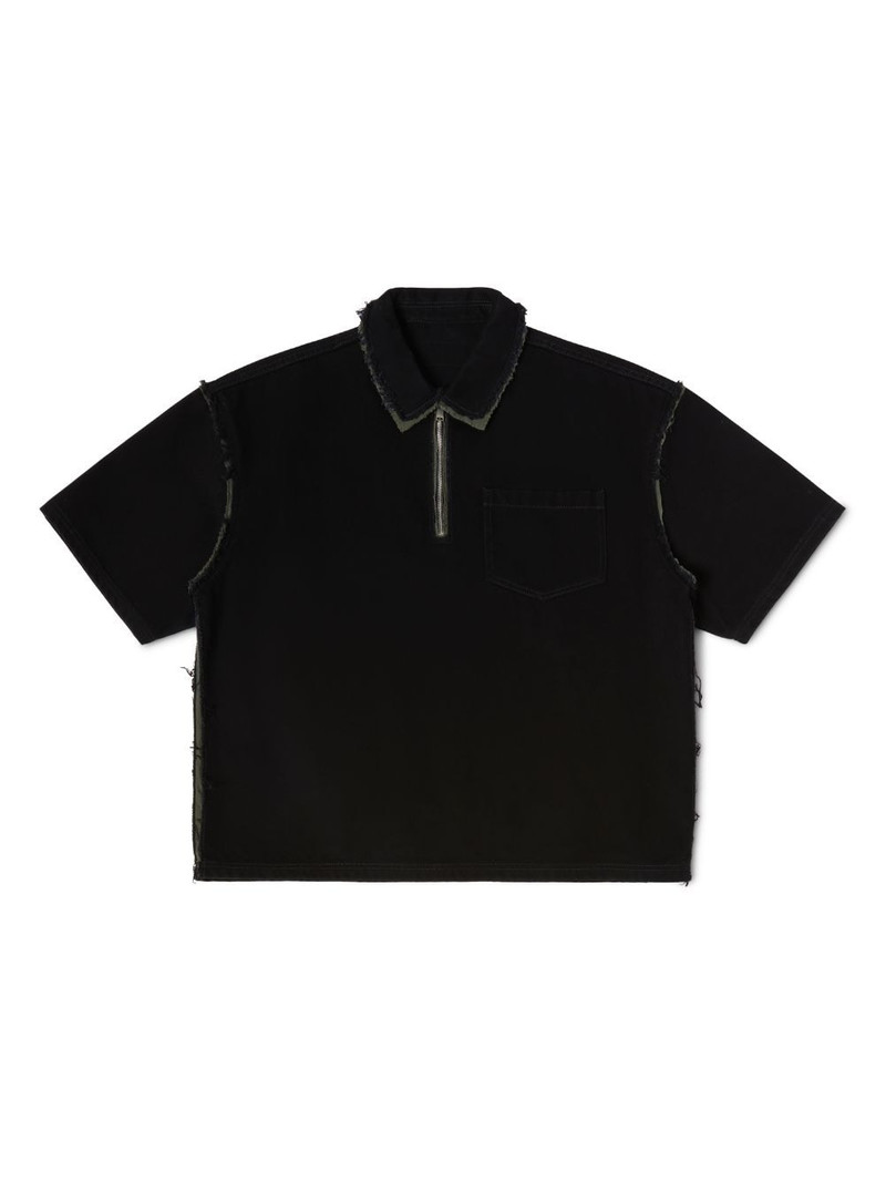 Rebuilt Denim Ss Zip Shirt 1