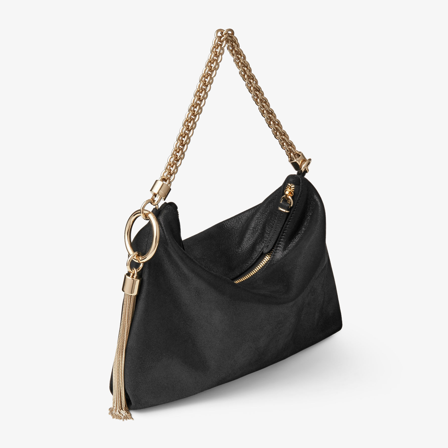 Callie
Black Shimmer Suede Clutch Bag - 5