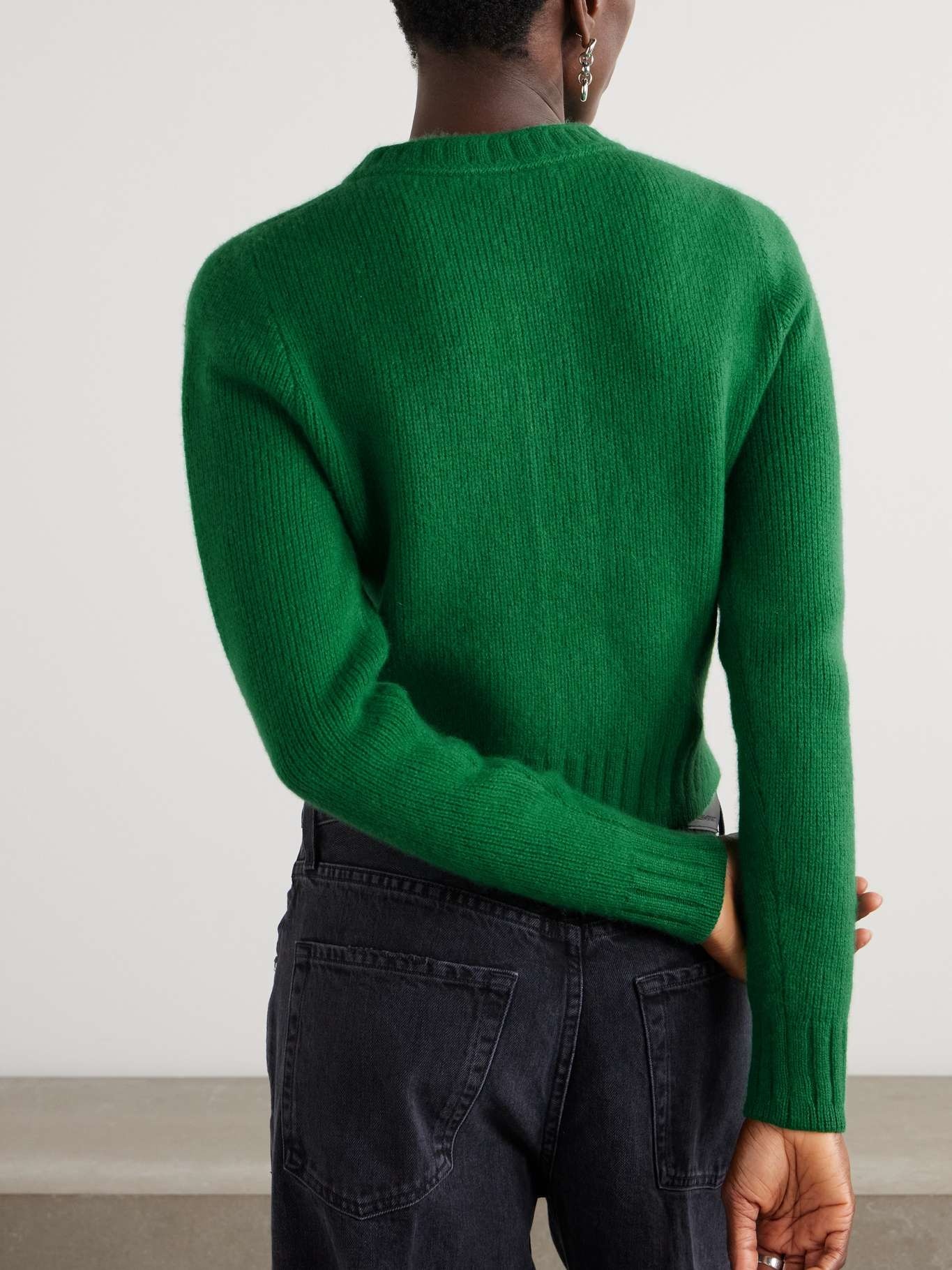Cropped cashmere cardigan - 4