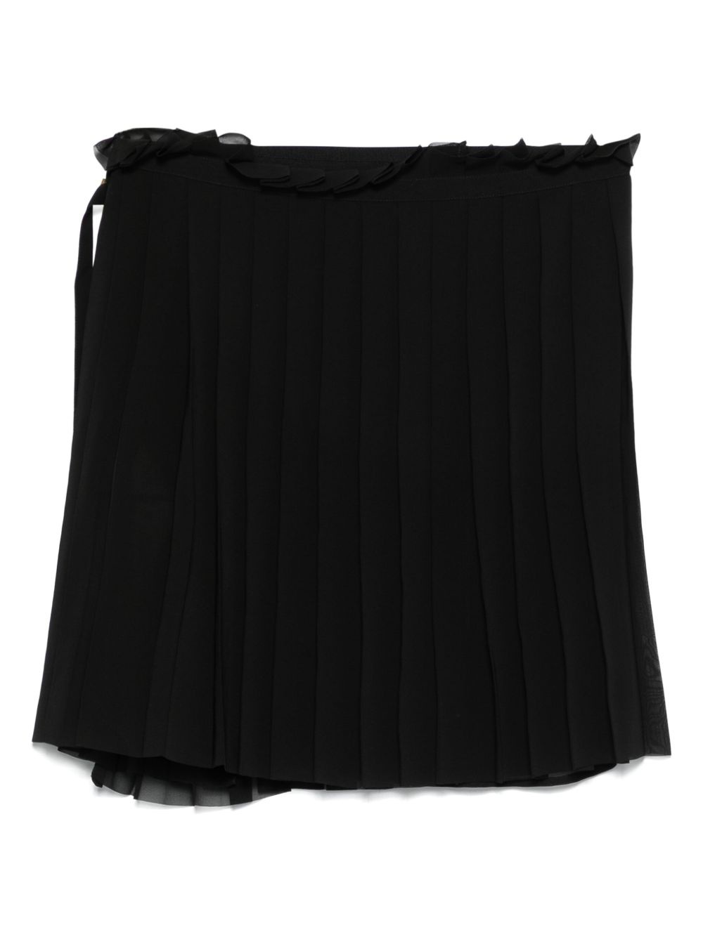 pleated twill mini skirt - 2