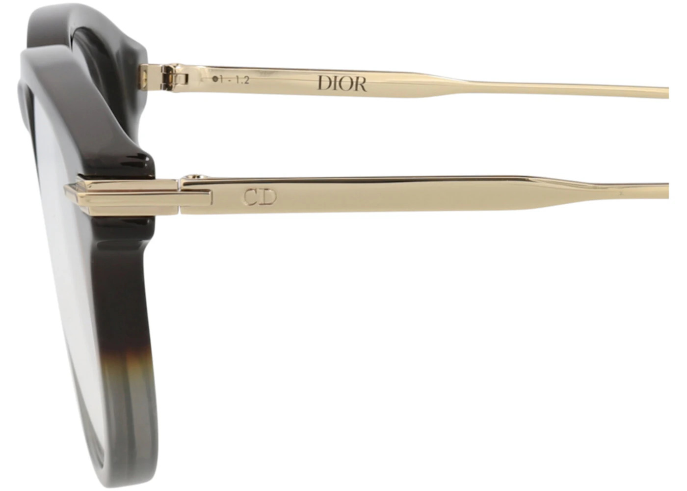 Dior Round-Frame Acetate Optical Frames Havana Gold Transparent (DM50030I-49-056) - 4