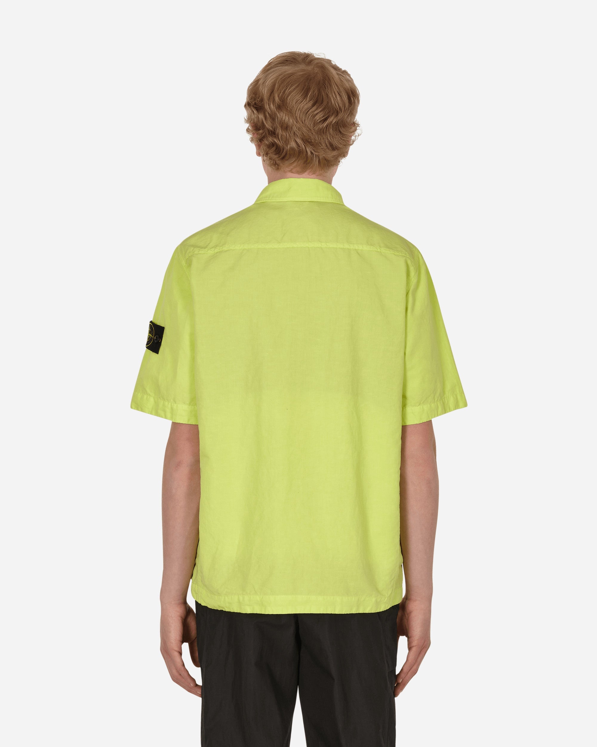 TELA COTONE LINO FIAMMATO-TC Garment Dyed Shortsleeve Jacket Yellow - 3