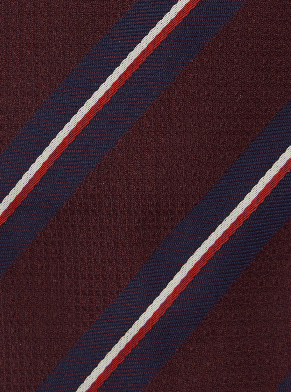 Dsquared2 Men Bordeaux Tie With All-Over Striped Motif In Silk Man - 3