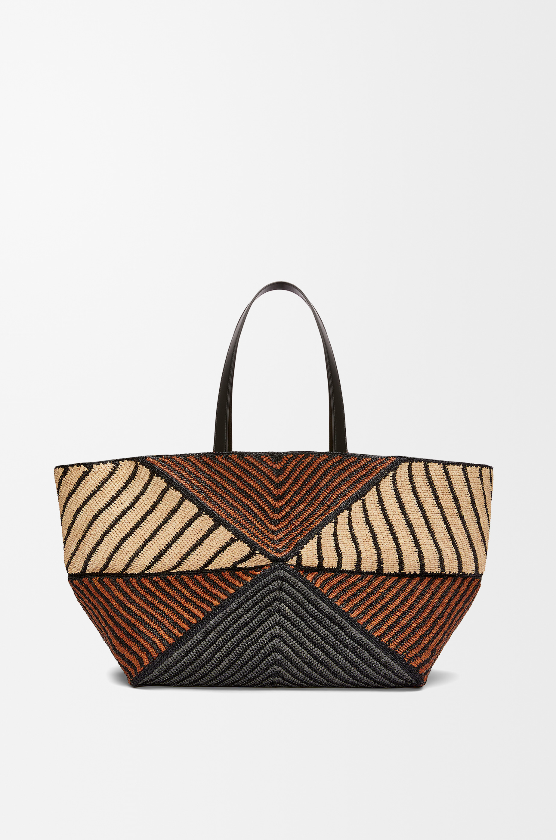XXL Puzzle Fold Tote in raffia - 5