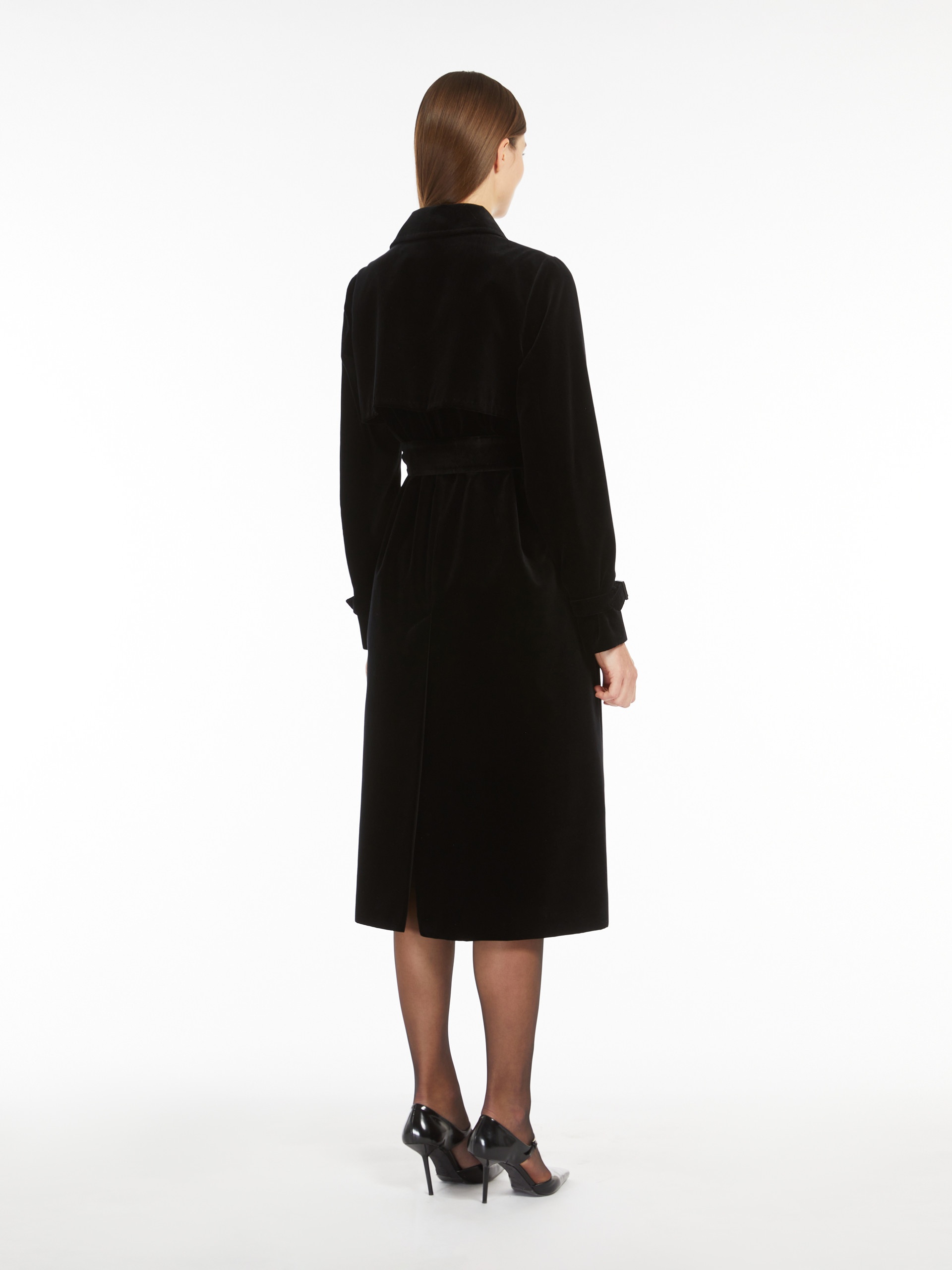 LANA Water-repellent velvet trench coat - 4