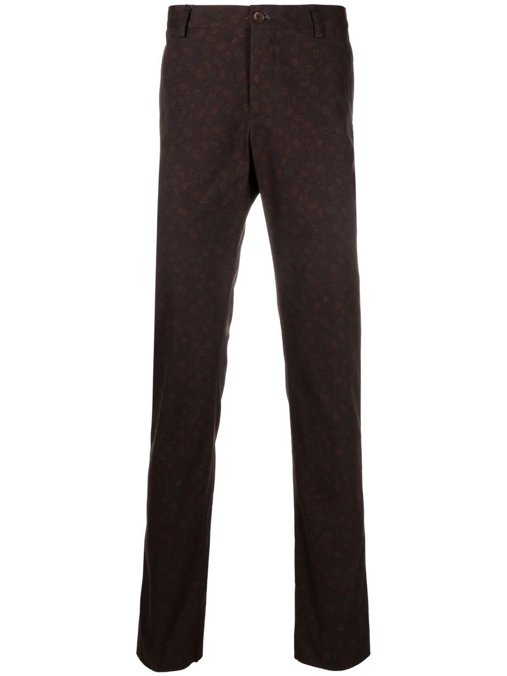 paisley-print slim-fit trousers - 1