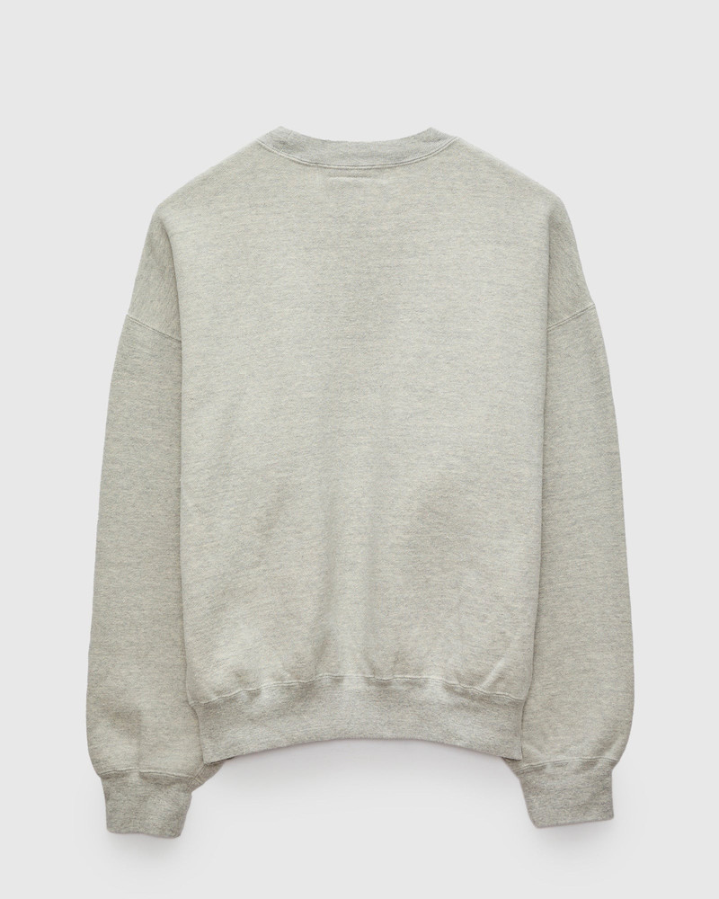 REMI RELIEF Special Finish Fleece Lined Crewneck in Heather Grey outlook