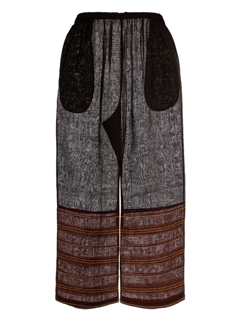 TORY BURCH Linen striped beach pants outlook