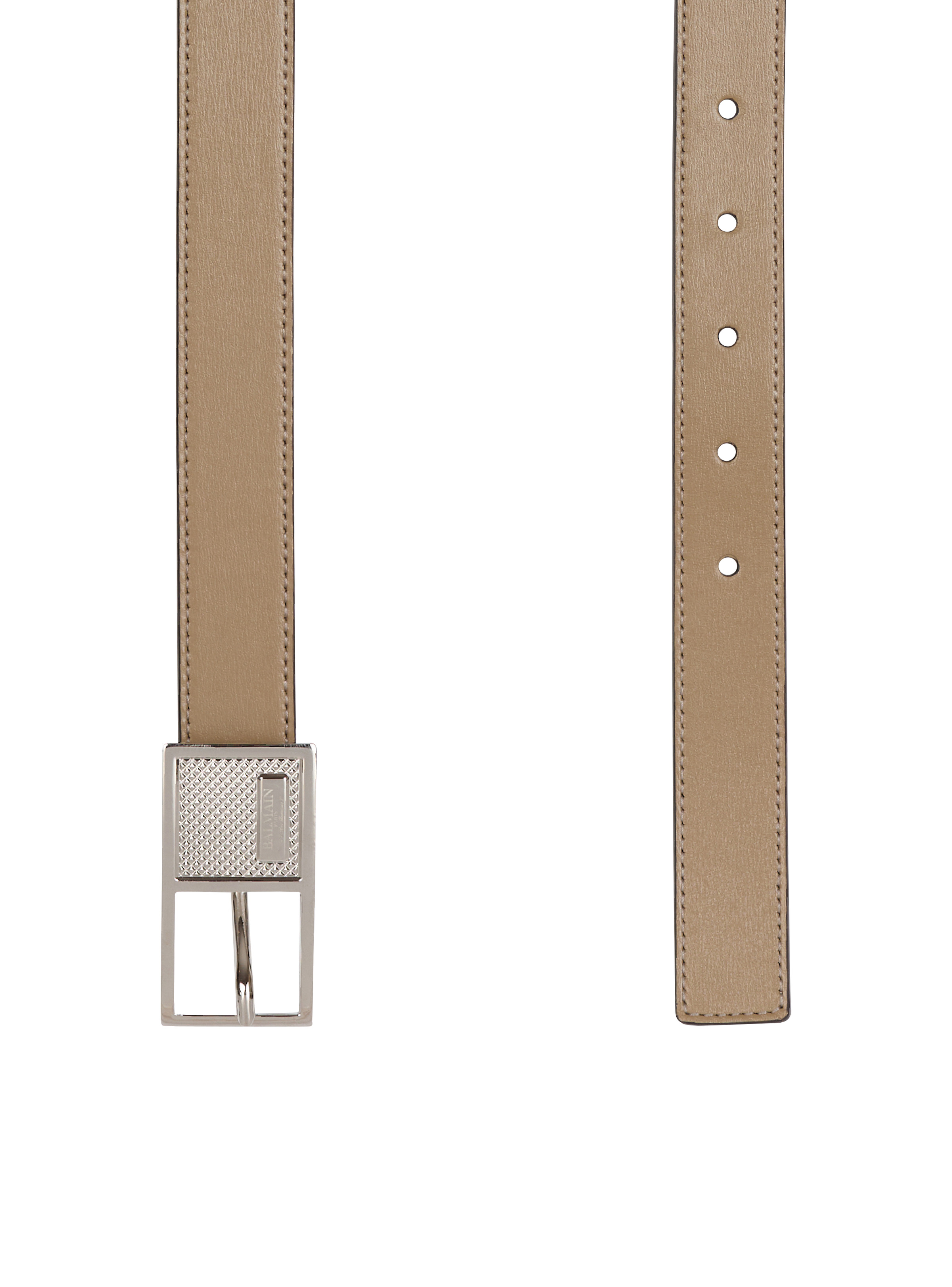 Thin Signature calfskin belt - 4