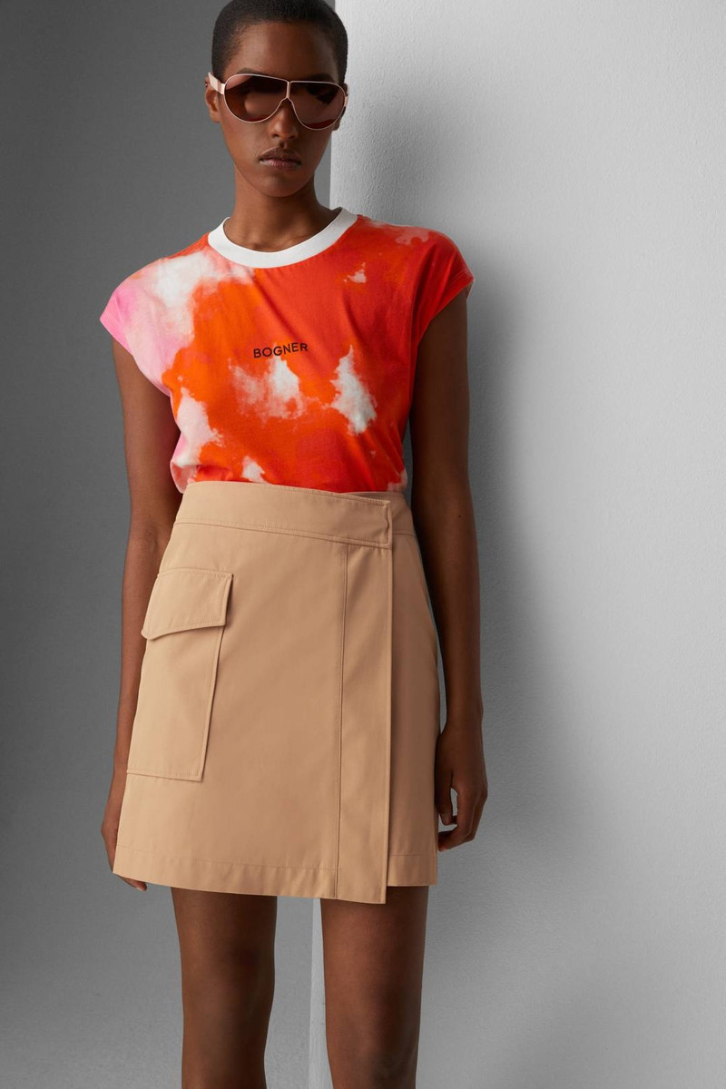 COLINE WRAP SKIRT IN BEIGE 2