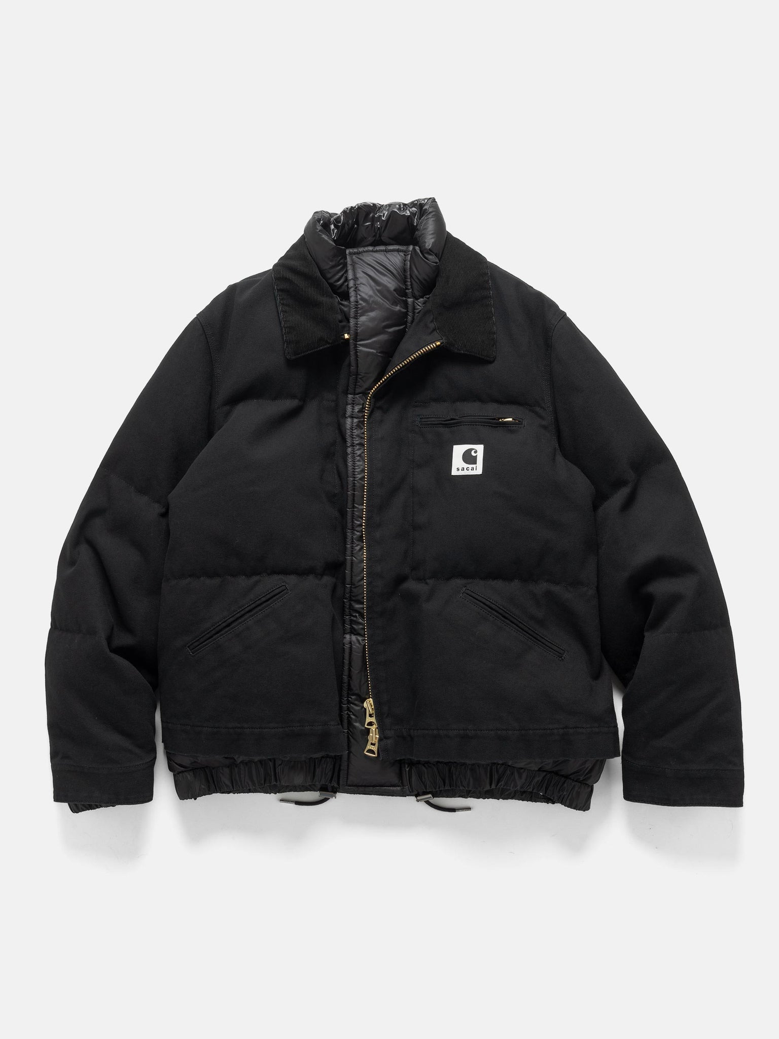 x Carhartt WIP Washed Duck Puffer Jacket Black - 1