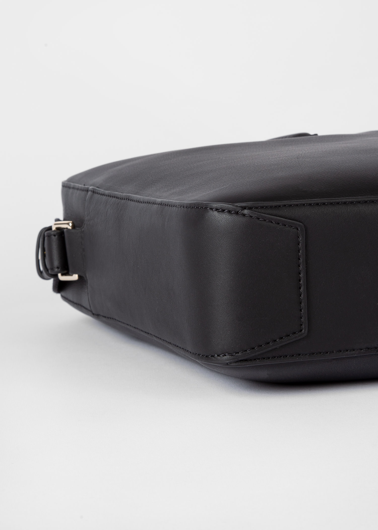 Black Leather 'Signature Stripe' Leather Business Folio - 5