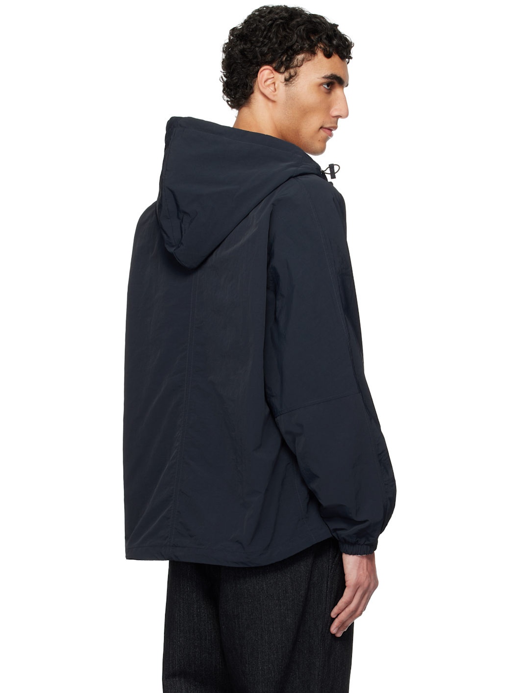 Black Hooded Reversible Jacket - 3