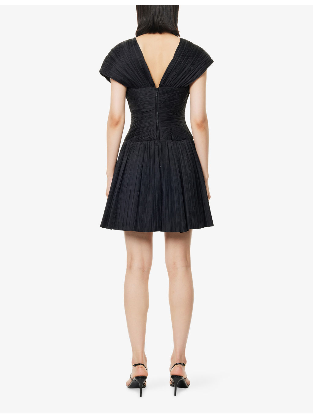 Avarie Pleated Woven Mini Dress - 4