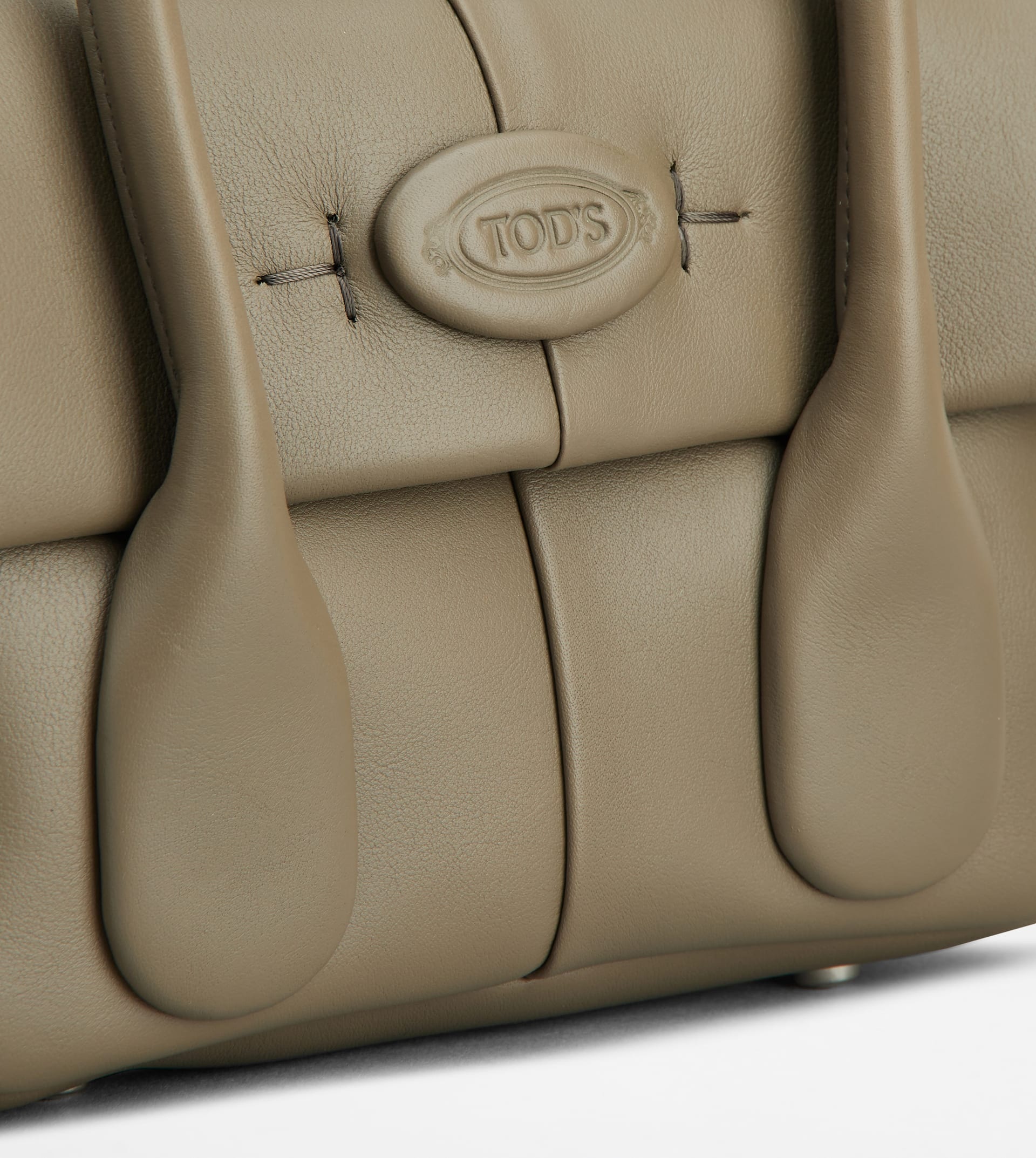 TOD'S DI BAG REVERSE IN LEATHER MINI - GREY - 6
