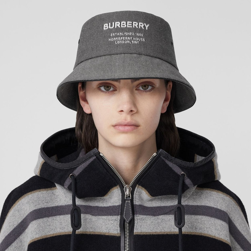 Burberry Horseferry Motif Cotton Bucket Hat outlook