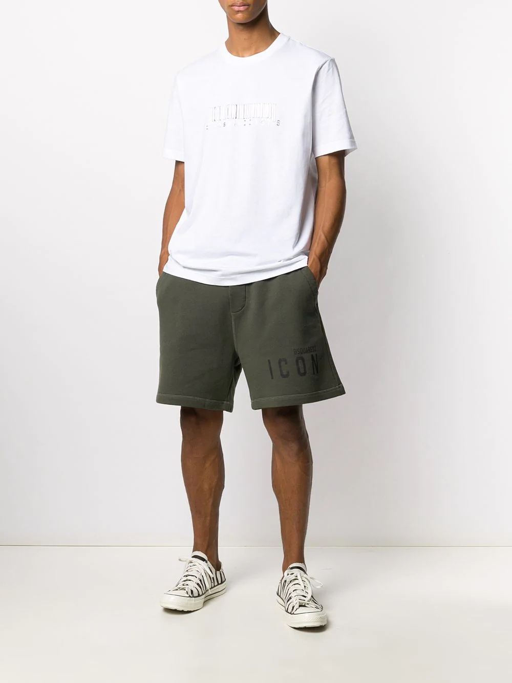 Icon logo-print track shorts - 2