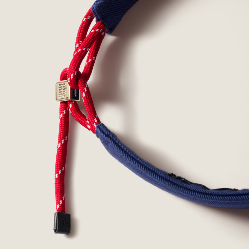 Miu Miu Denim visor outlook