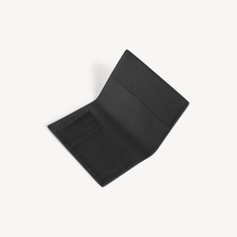 BALENCIAGA Men's Credit Passport Holder in Black outlook