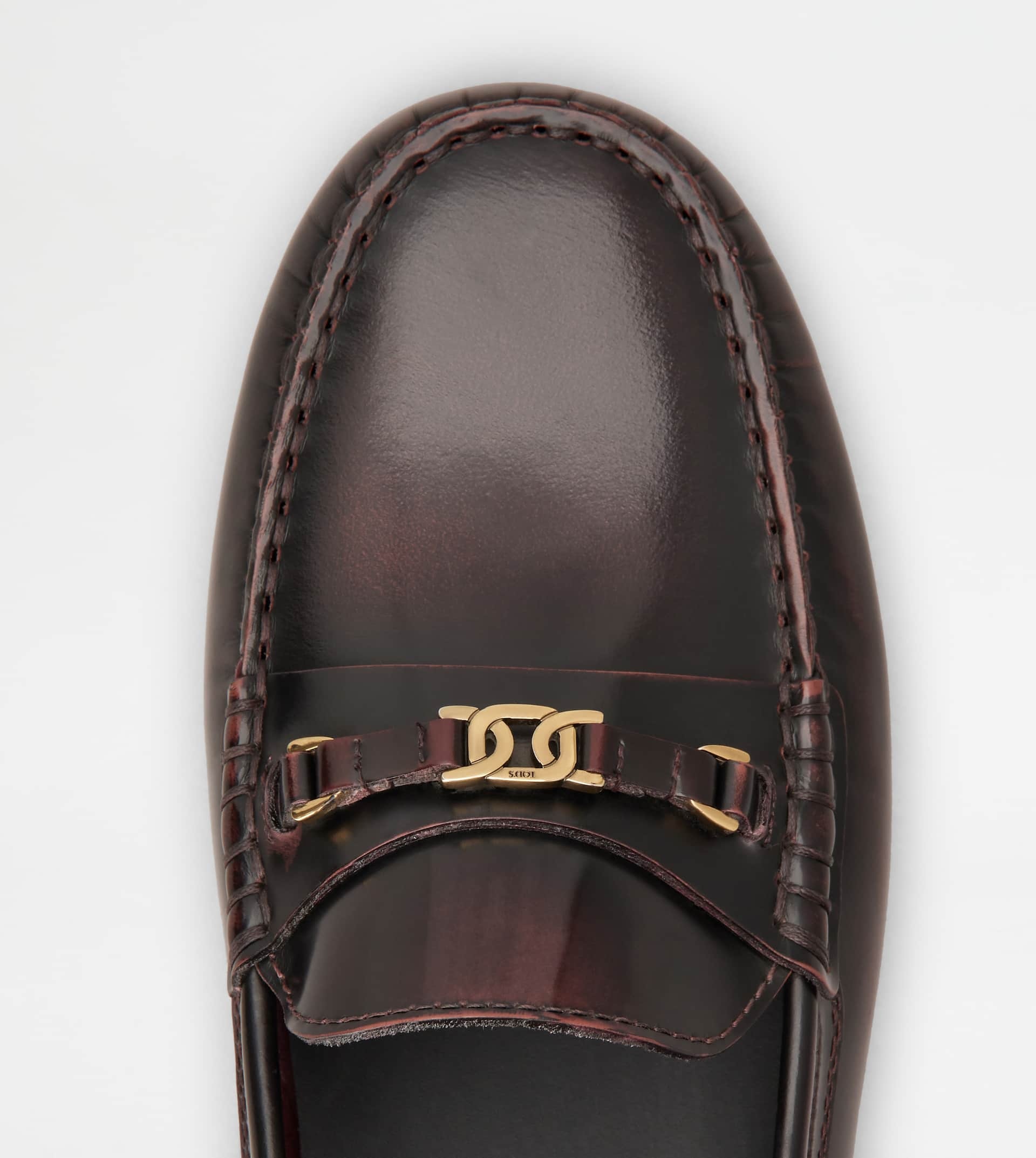 GOMMINO DRIVING SHOES IN LEATHER - BURGUNDY - 4