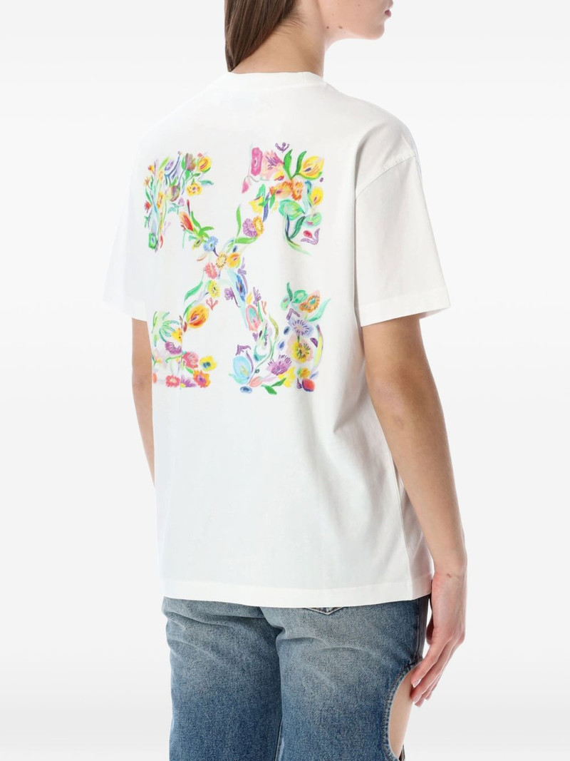 Off-White flower-print T-shirt outlook