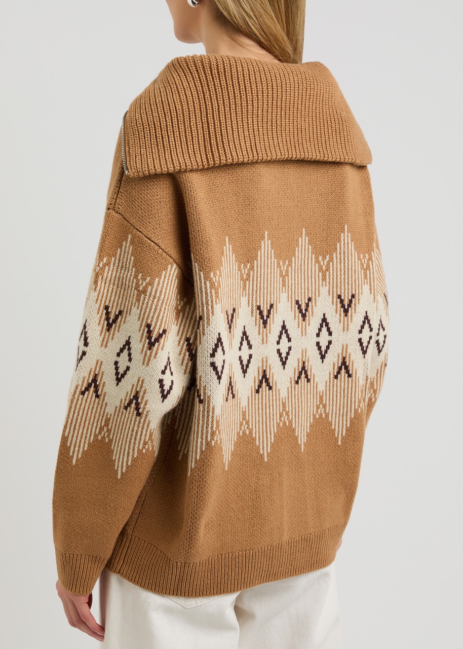 Varley Heidi Patterned-intarsia Knitted Jumper - 3