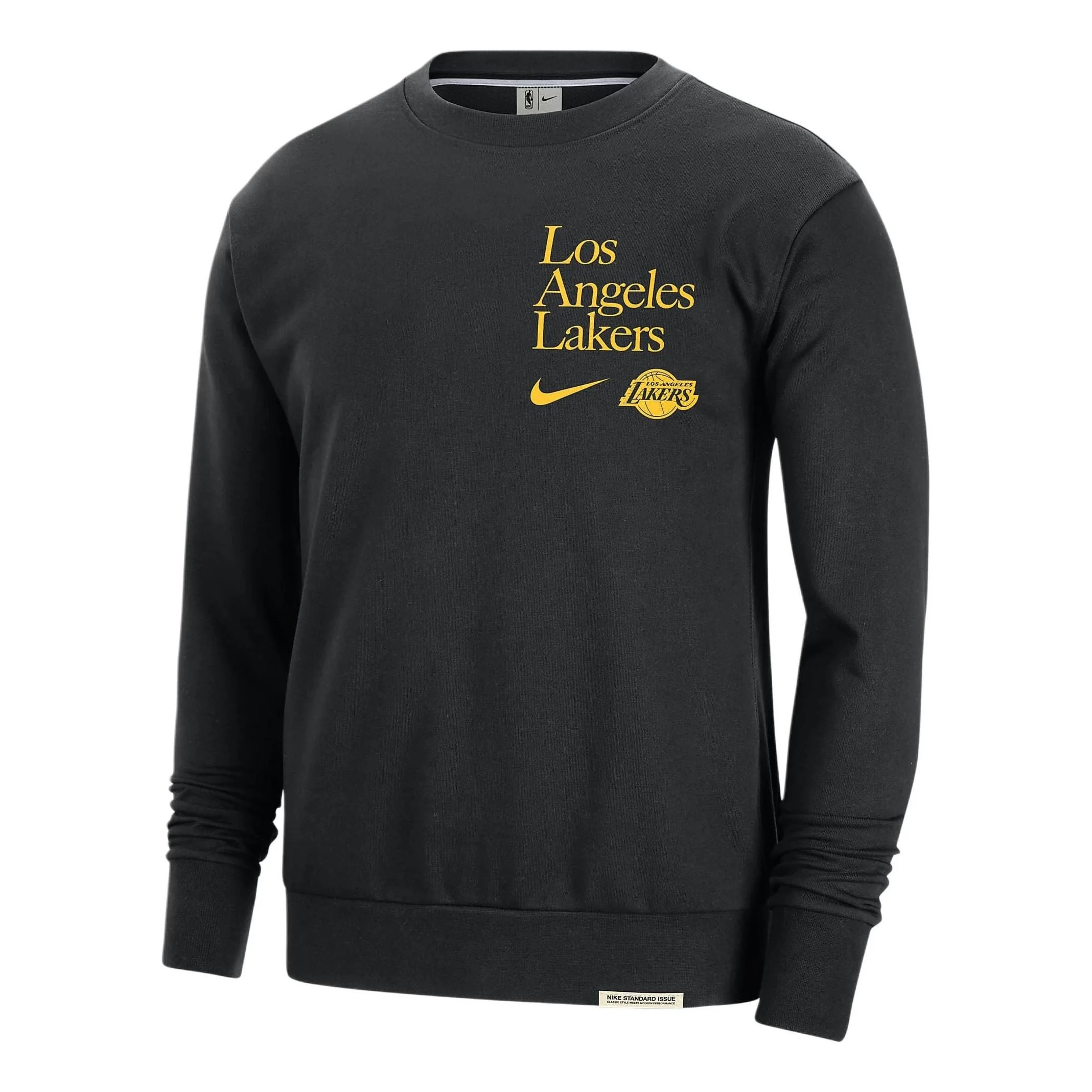 Nike x NBA Los Angeles Lakers Crew-Neck Sweatshirt 'Black' FD8654-010 - 1