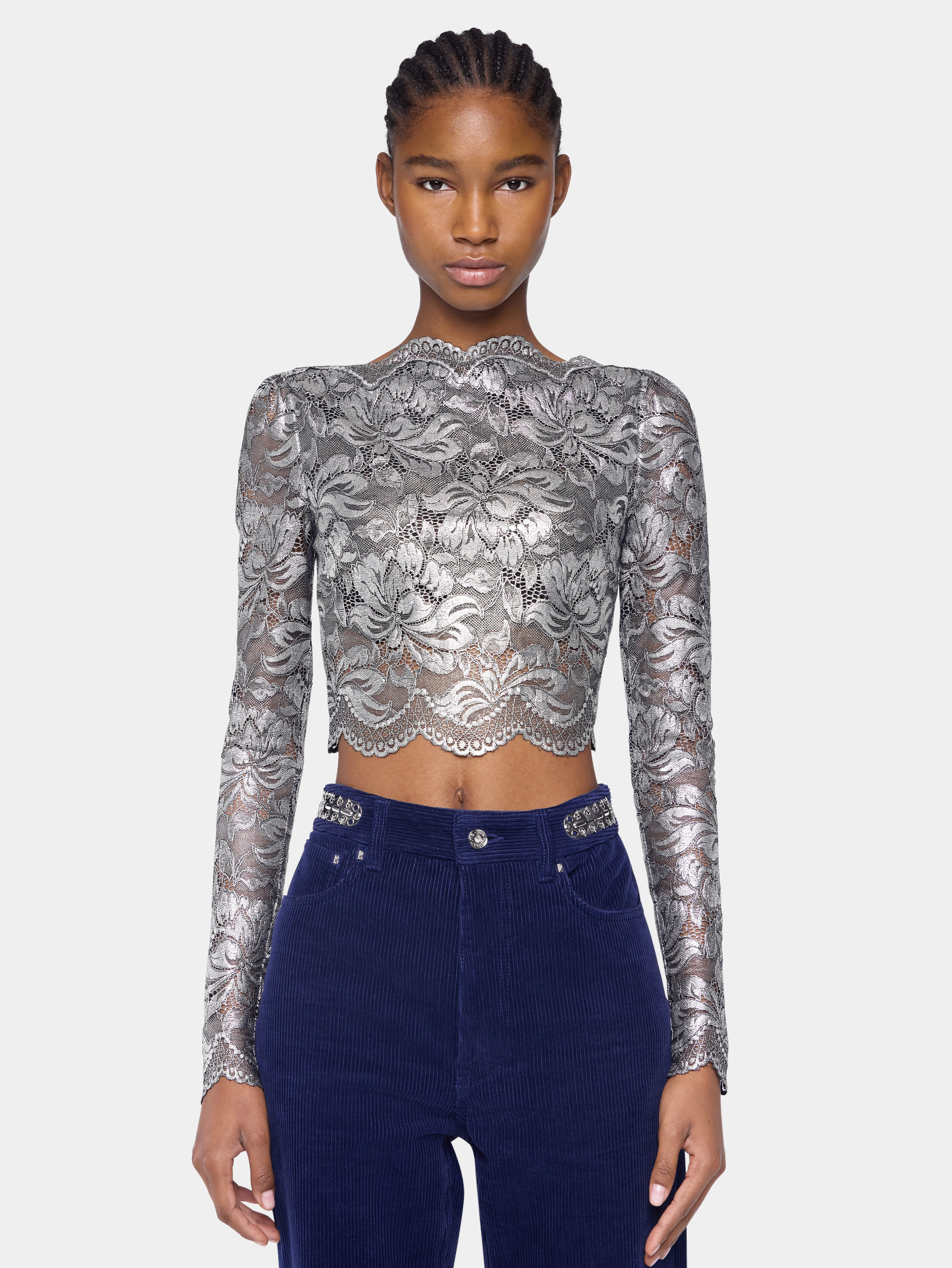 CROPPED TOP IN LACE - 4