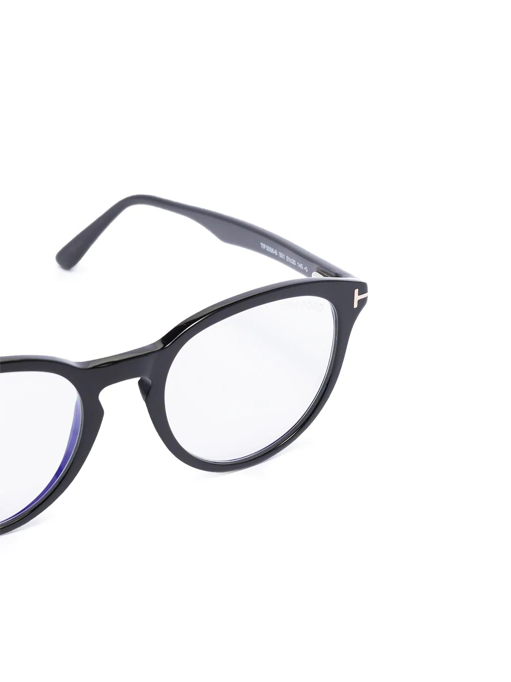 polished-effect square-frame glasses - 3