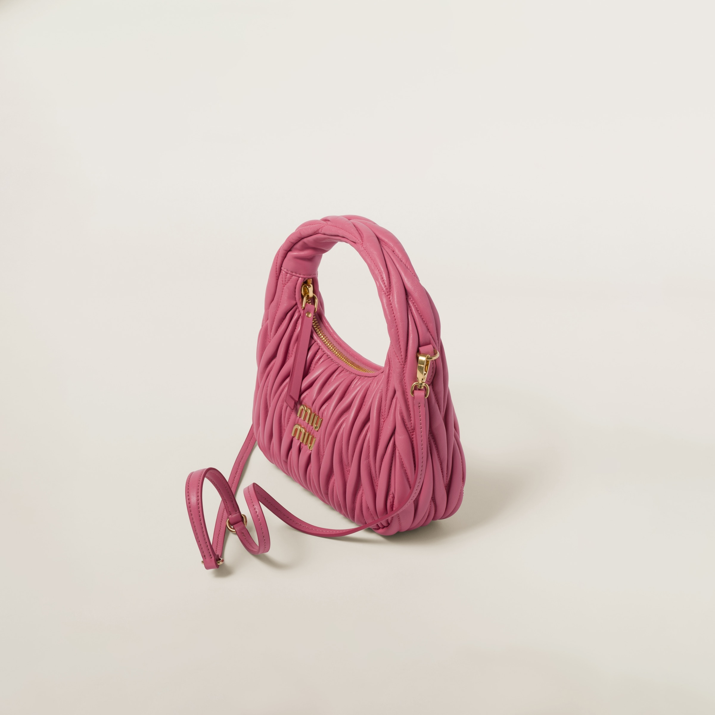 Wander matelassé nappa leather mini hobo bag - 3