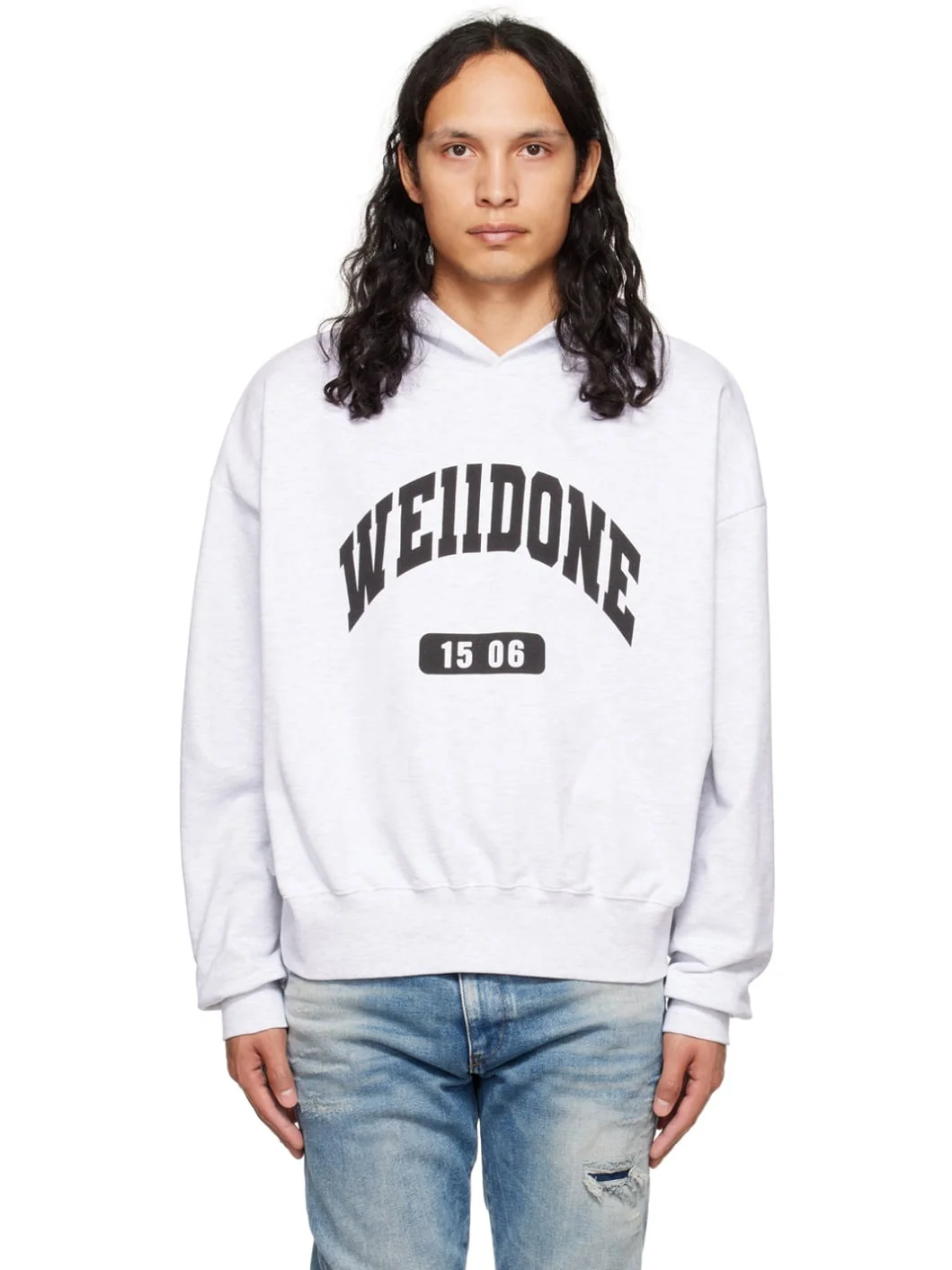 Gray Print Hoodie - 1