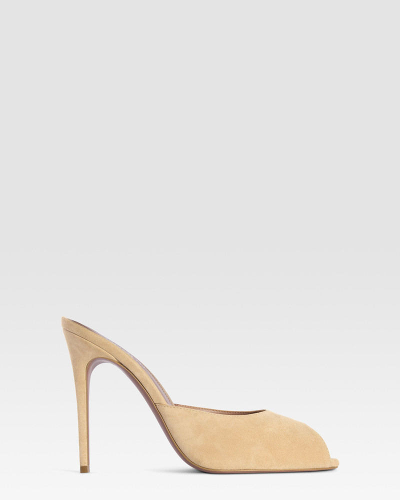 Suede open-toe mule 1