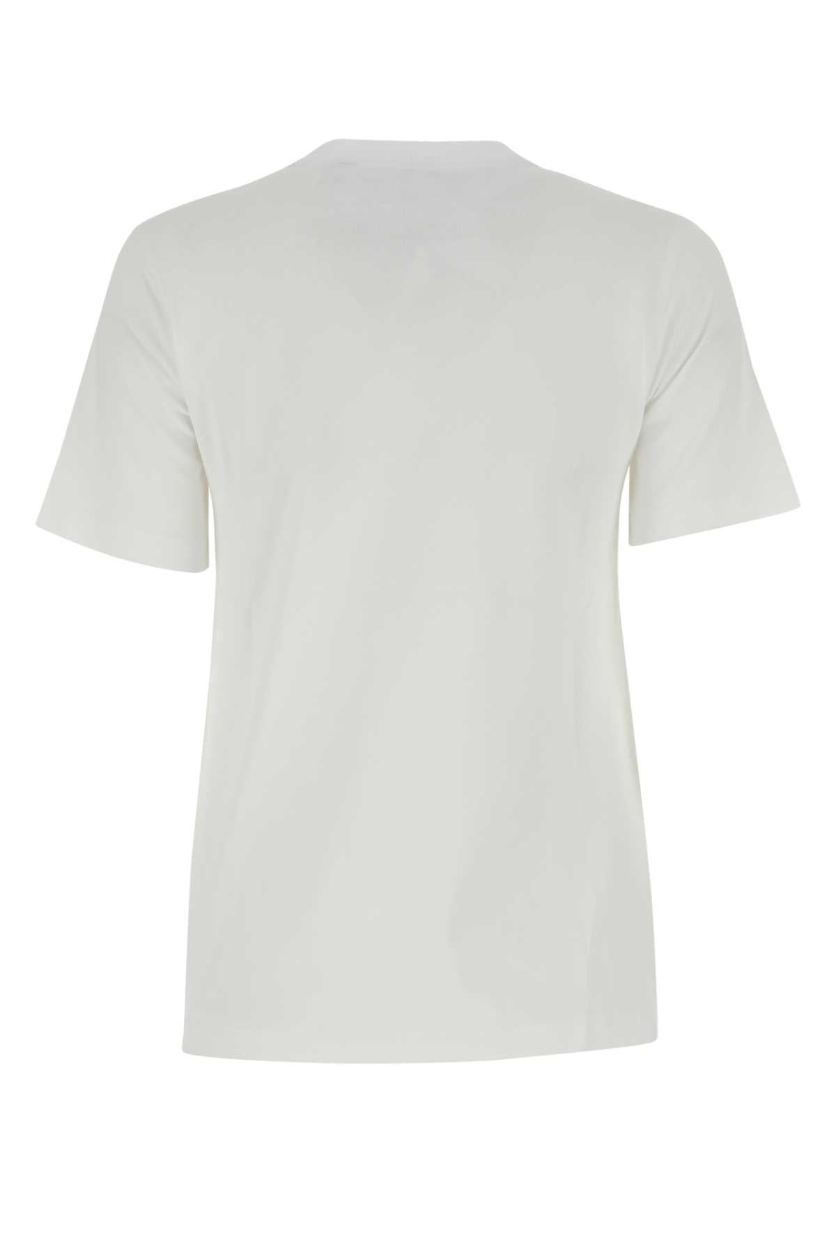 Burberry Women White Cotton T-Shirt - 2