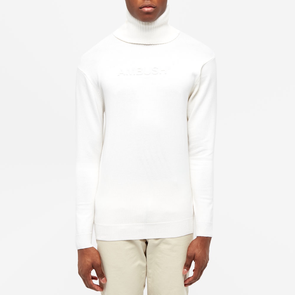 Ambush Embossed Logo Knit Turtleneck - 3