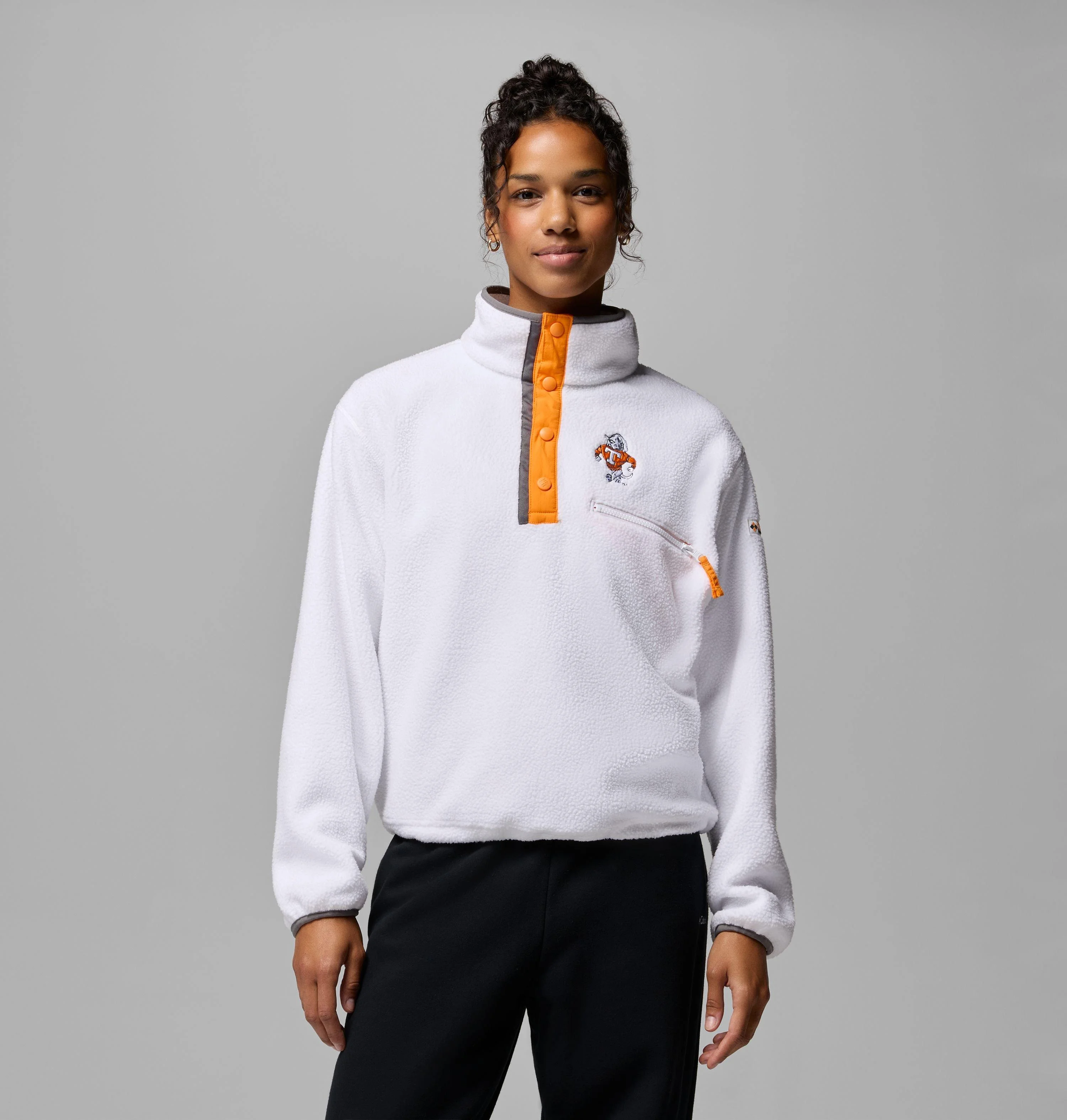Women's Collegiate Helvetia Cropped Half Snap Fleece - Tennessee - 1