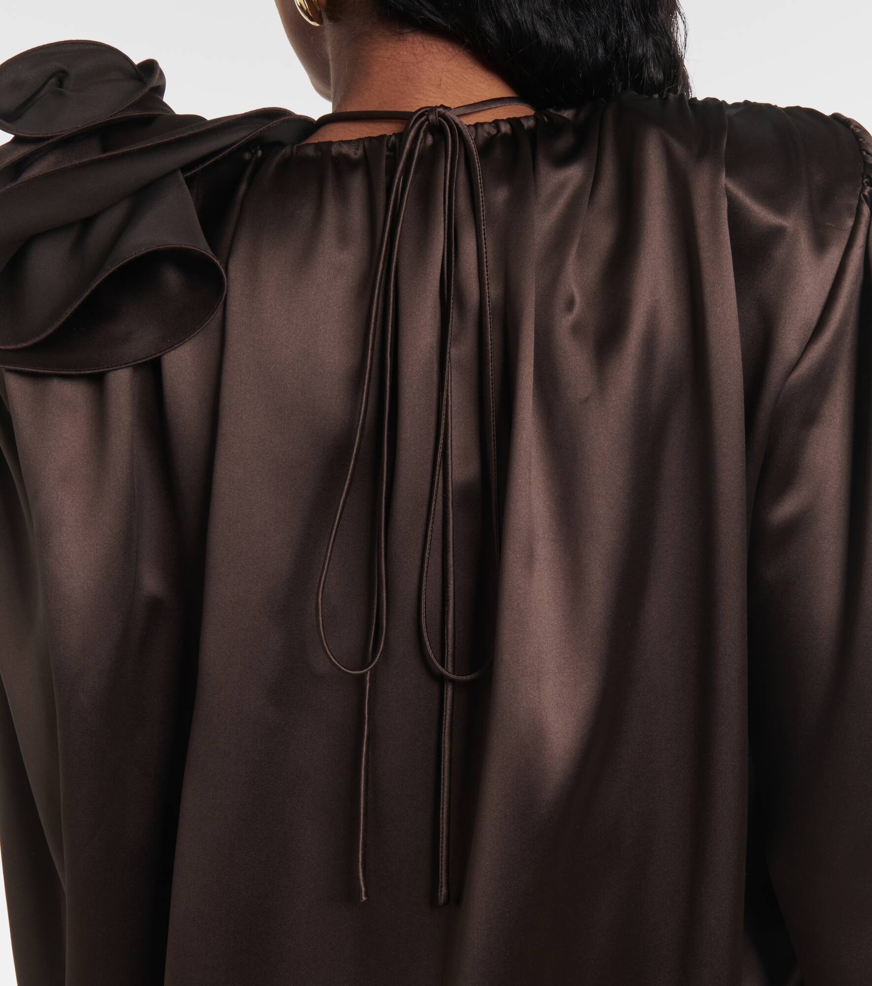 Silk-blend satin blouse - 5