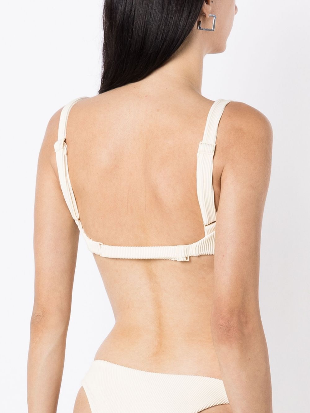 underwire-cup ribbed bikini top - 4