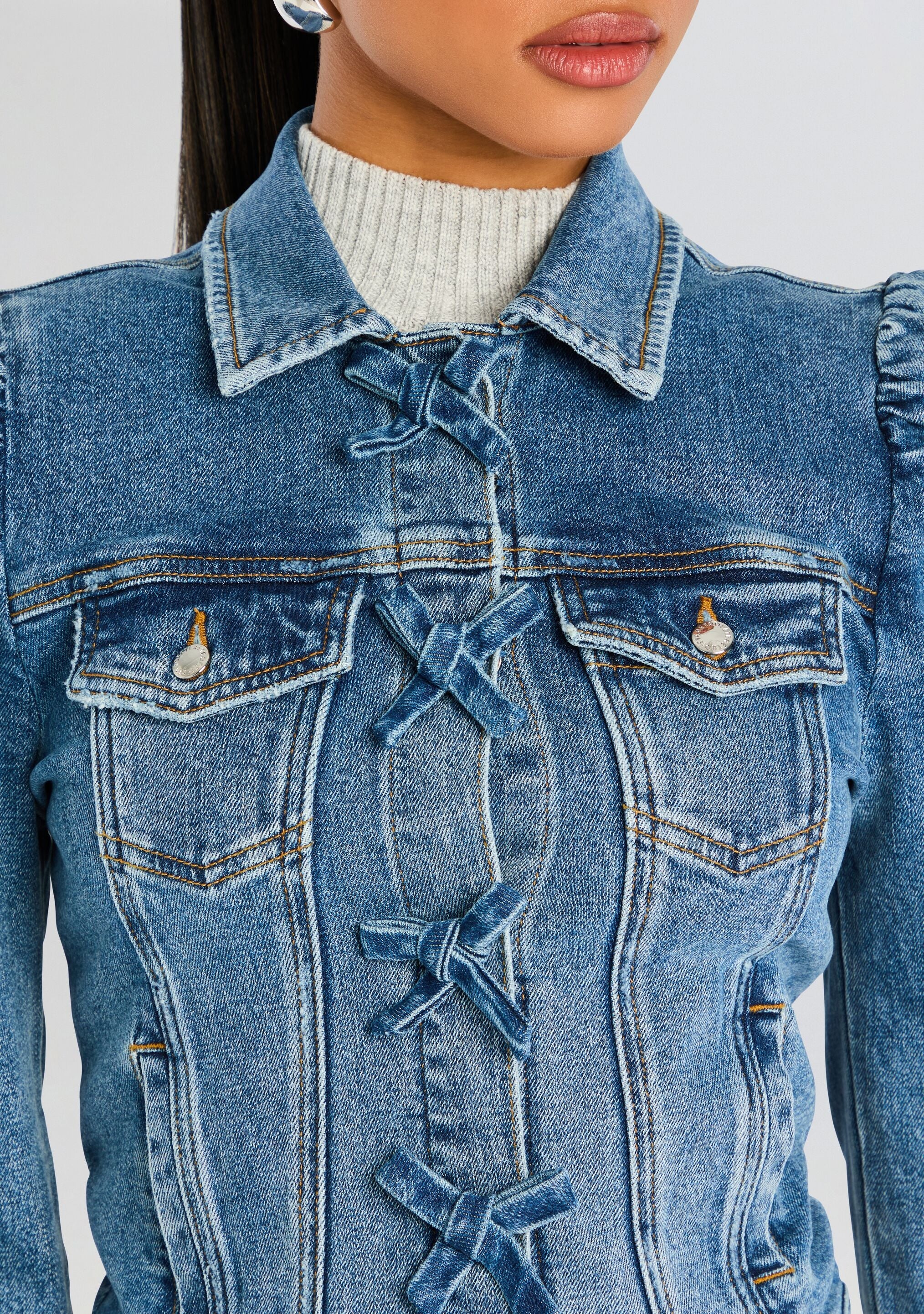 MAUVE DENIM JACKET - 2