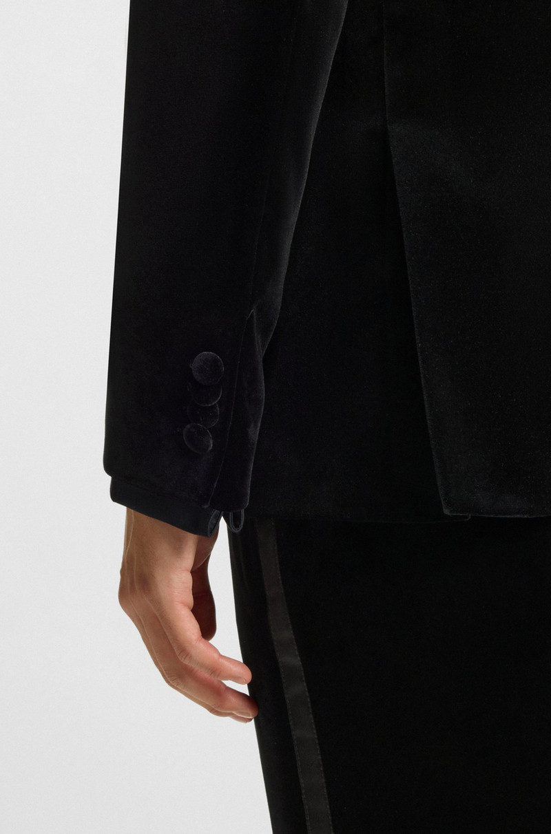 SLIM-FIT JACKET IN COTTON VELVET 6